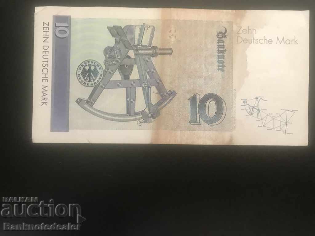 Germany 10 Deutsche Mark 1993 Pick 38c Ref 33A9 with price 15.00 BGN | € 7.67 Germany 10 Deutsche Mark 1993 Pick 38c Ref 33A9 with price 15.00 BGN | € 7.67