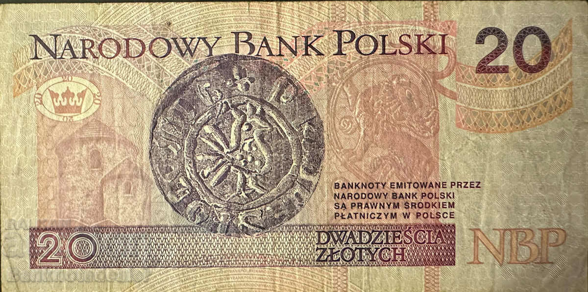 Poland 20 Zlotych 1994 Pick 174a Ref 0897 with price 18.00 BGN | € 9.20 Poland 20 Zlotych 1994 Pick 174a Ref 0897 with price 18.00 BGN | € 9.20