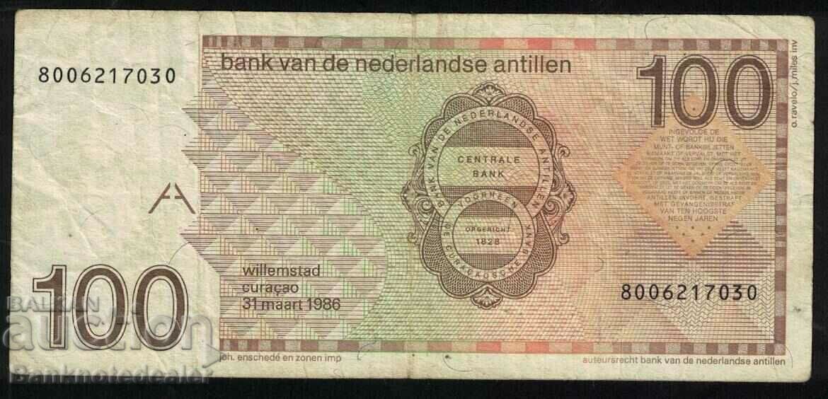 Netherlands Antilles 100 Gulden 1986-94 Pick 26a Ref 7030 with price 90.00 BGN | € 46.02 Netherlands Antilles 100 Gulden 1986-94 Pick 26a Ref 7030 with price 90.00 BGN | € 46.02
