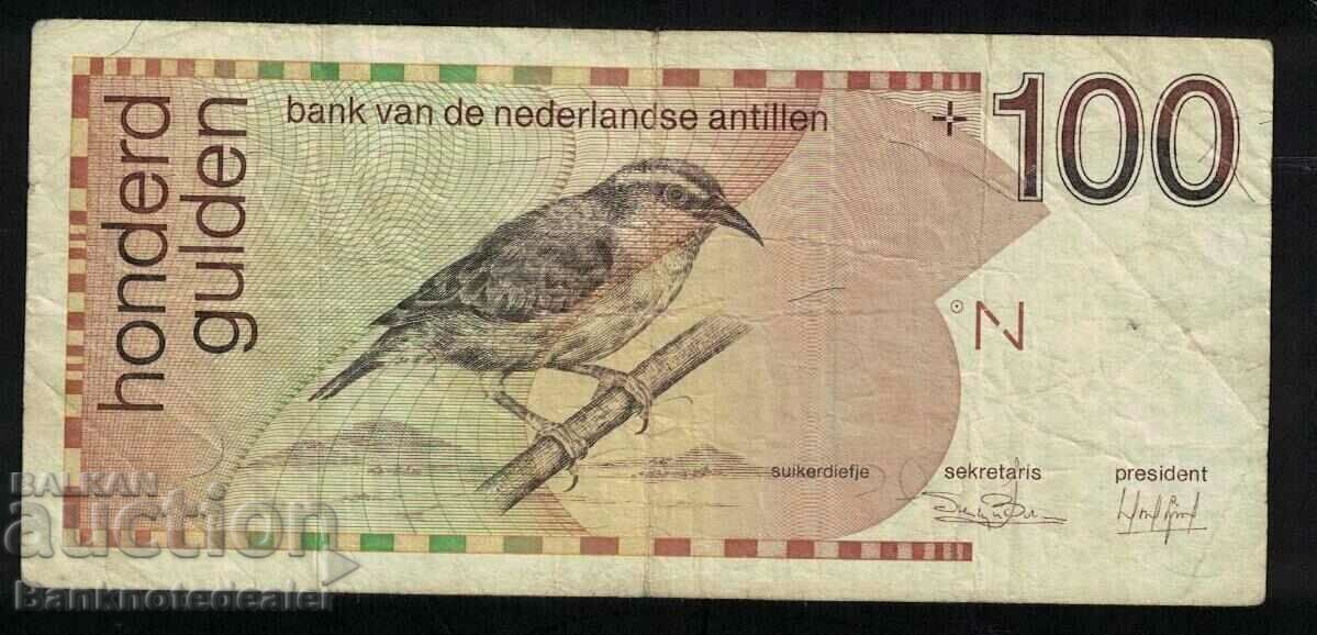 Antilele Olandeze 100 Gulden 1986-94 Pick 26a Ref 7030