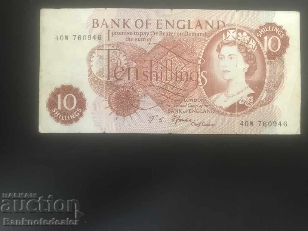 England 10 shillings 1966 J.S. Fforde Pick 373c Ref 0946
