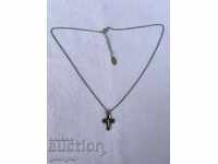 Silver chain with pendant / cross №1088