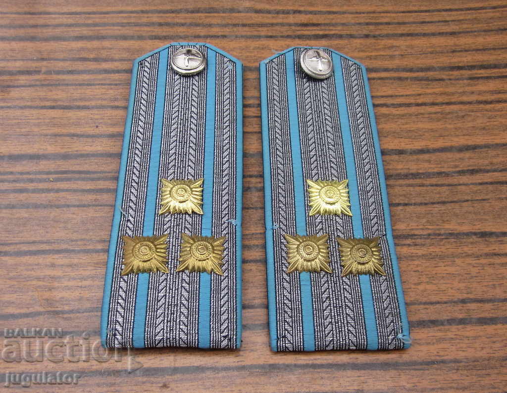 set of Bulgarian military air force pilot epaulets colonel with price 15.00 BGN | € 7.67