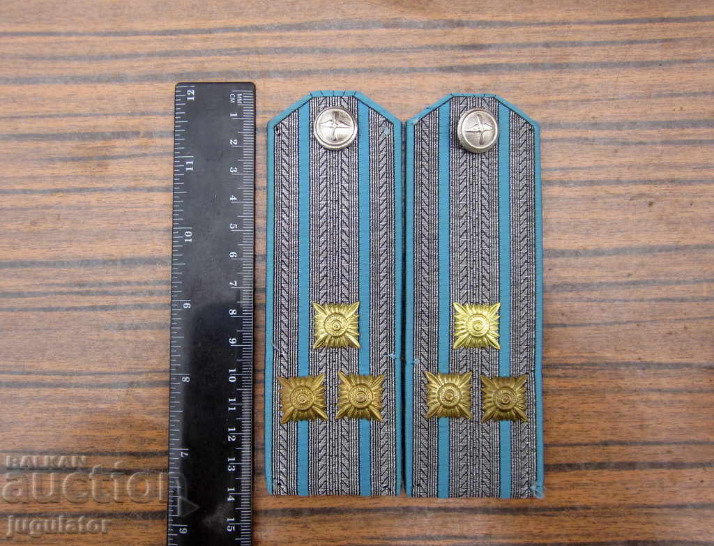 Delivery of set of Bulgarian military air force pilot epaulets colonel