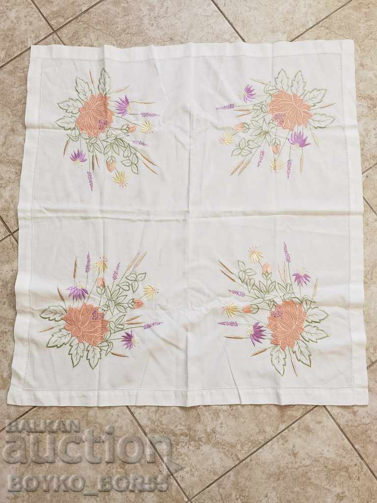 Beautiful Embroidered Tablecloth - New, 80/80 cm. with price 37.00 BGN | € 18.92 Beautiful Embroidered Tablecloth - New, 80/80 cm. with price 37.00 BGN | € 18.92