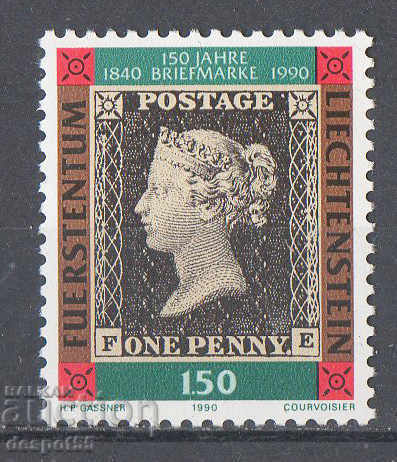 1990. Λιχτενστάιν. 150 χρόνια γραμματοσήμου.