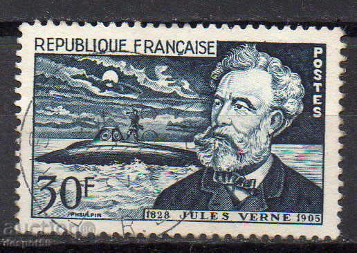 1955. France. Jules Verne, a French writer.