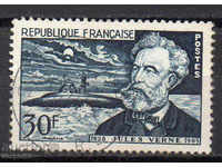 1955. France. Jules Verne, a French writer.