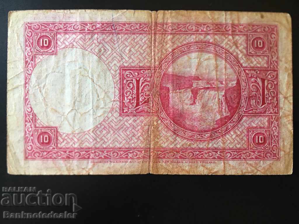 Iceland 10 Kronur 1928 Pick 32 Ref 7902 с цена 30.00 лв. | € 15.34