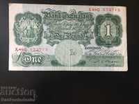 Anglia 1 Pound 1949 -55 P S Beale Pick 369 Ref 3715