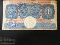England 1 Pound 1940 -48 K O Peppiatt Pick 367 Ref 0113