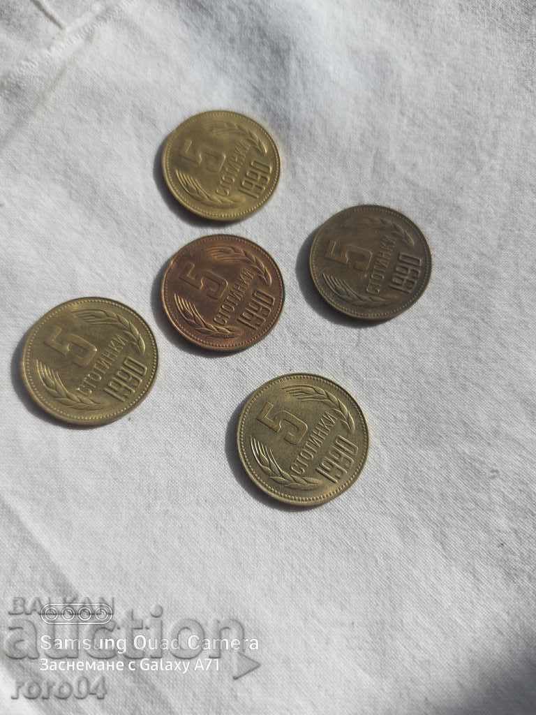 Delivery of 5 HUNDREDS OF 1990 - 5 PIECES Delivery of 5 HUNDREDS OF 1990 - 5 PIECES