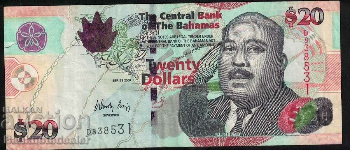 Bahamas 20 Dollars 2006 Pick 74 Ref 8531
