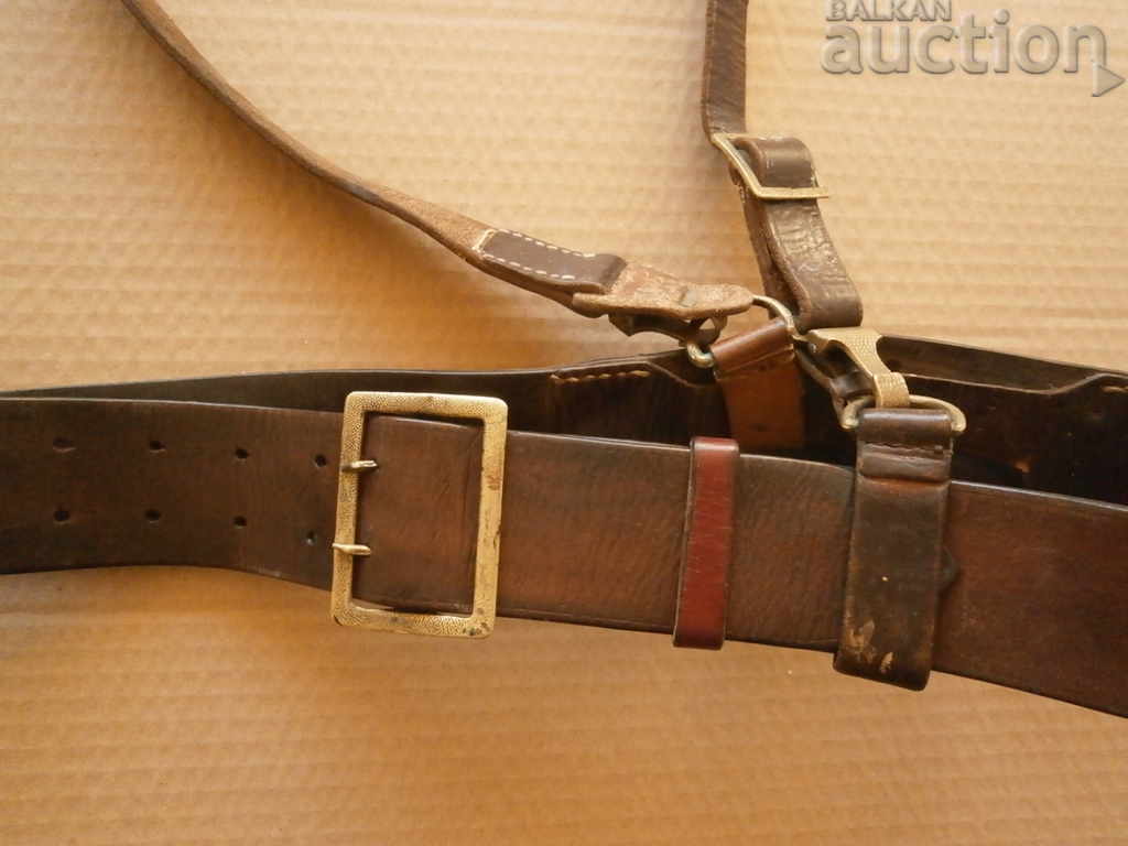 Auction brown combat officer's belt with protube Auction brown combat officer's belt with protube