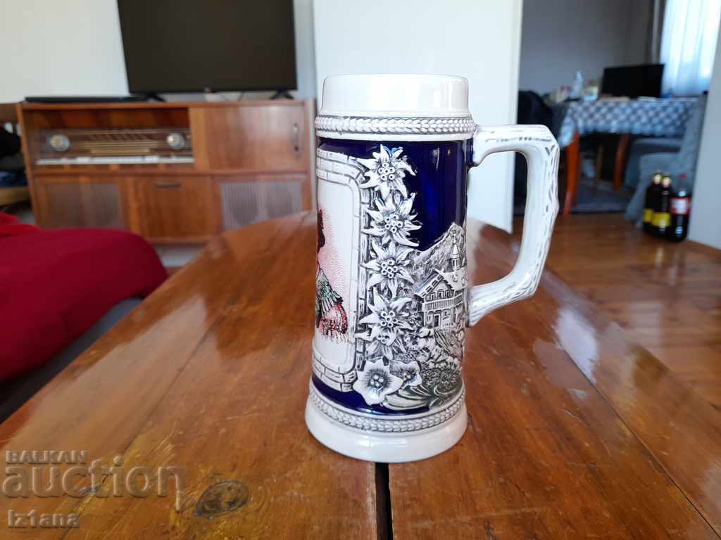 Auction  Old porcelain cup, jug