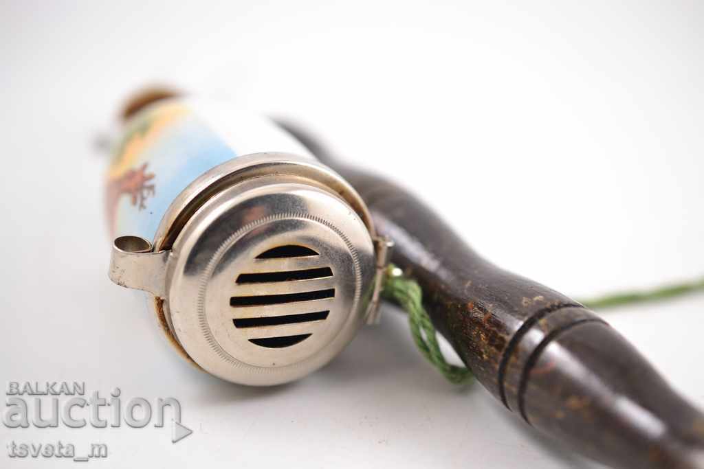 Antique collector's porcelain pipe with lid - 6 Antique collector's porcelain pipe with lid - 6