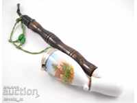 Αντικέ συλλεκτικός πορσελάνινος σωλήνας με καπάκι