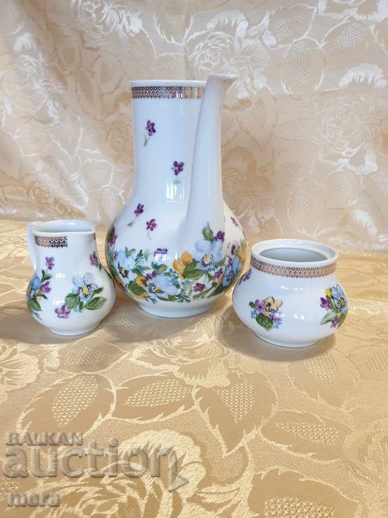 Delivery of Porcelain set of jug, sugar bowl and lattice - Bavaria Delivery of Porcelain set of jug, sugar bowl and lattice - Bavaria