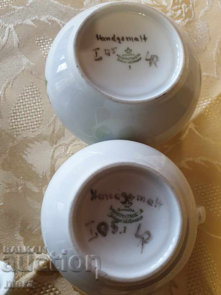 Porcelain set of jug, sugar bowl and lattice - Bavaria - 6 Porcelain set of jug, sugar bowl and lattice - Bavaria - 6