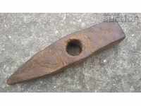 Very old hammer for cut stone over 100 years, wrought iron