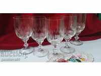 Crystal engraved aperitif glasses