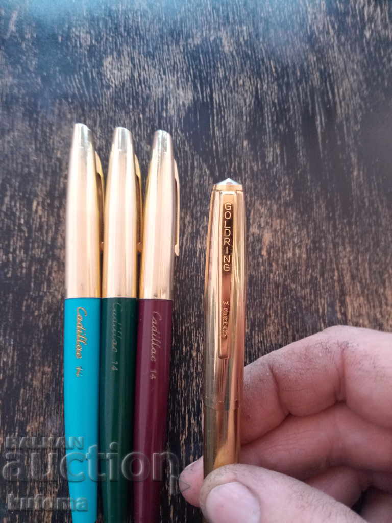 Luxury gilded pens 4 pieces