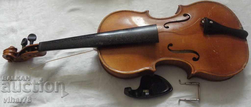 Delivery of violin with suitcase