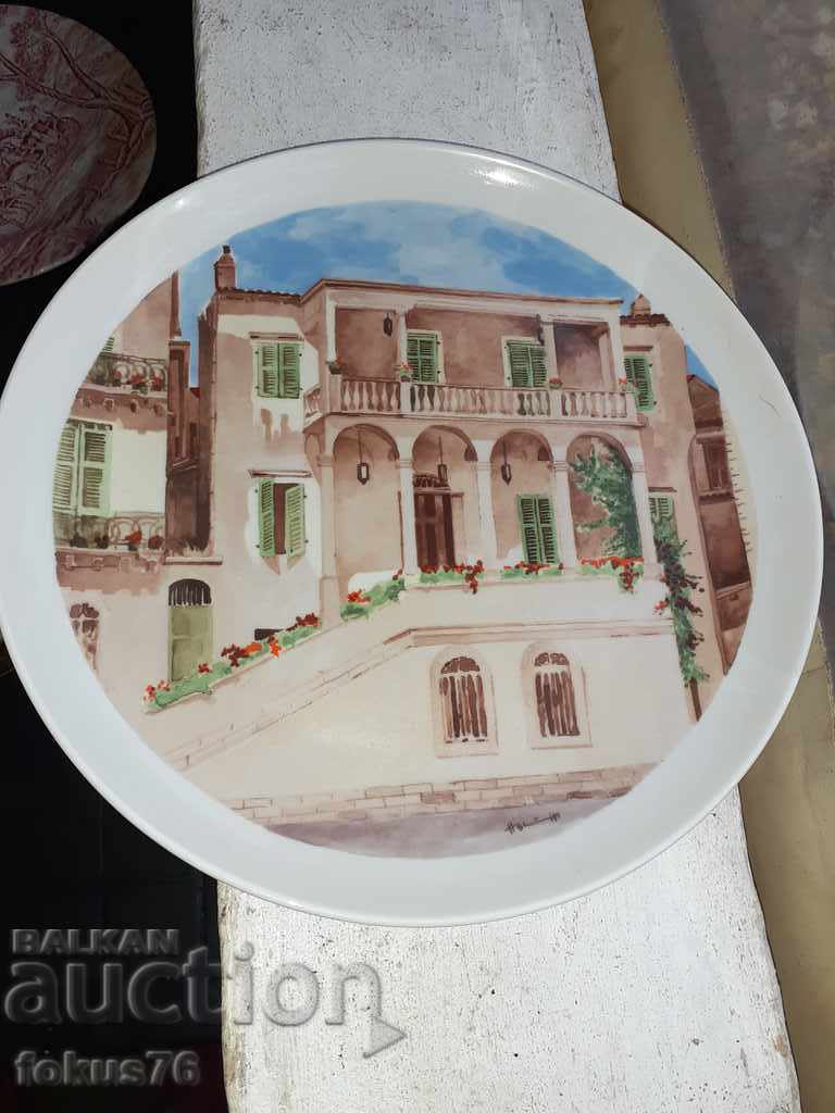 Auction Greek porcelain plate for porcelain wall Auction Greek porcelain plate for porcelain wall