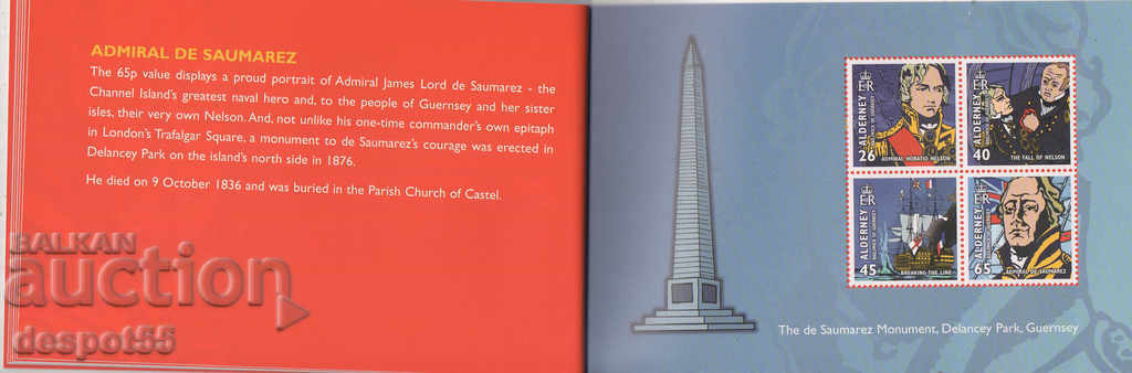 2005. Alderney. 200 years since the Battle of Trafalgar. Carnet. - 7 2005. Alderney. 200 years since the Battle of Trafalgar. Carnet. - 7