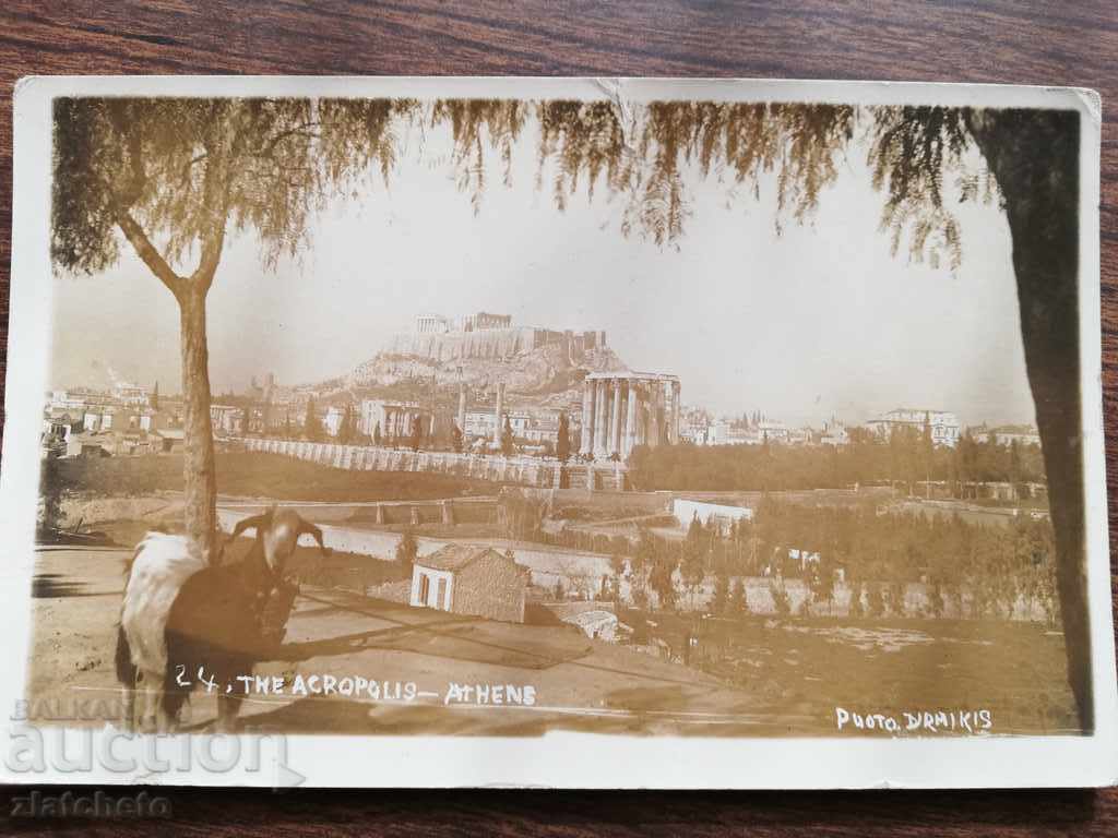 Old card - goat and Acropolis RARE with price 20.00 BGN | € 10.23 Old card - goat and Acropolis RARE with price 20.00 BGN | € 10.23