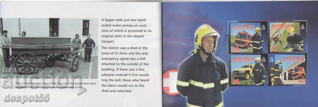 2004. Alderney. Social services - firefighters. Carnet. with price 9.50 BGN | € 4.86 2004. Alderney. Social services - firefighters. Carnet. with price 9.50 BGN | € 4.86