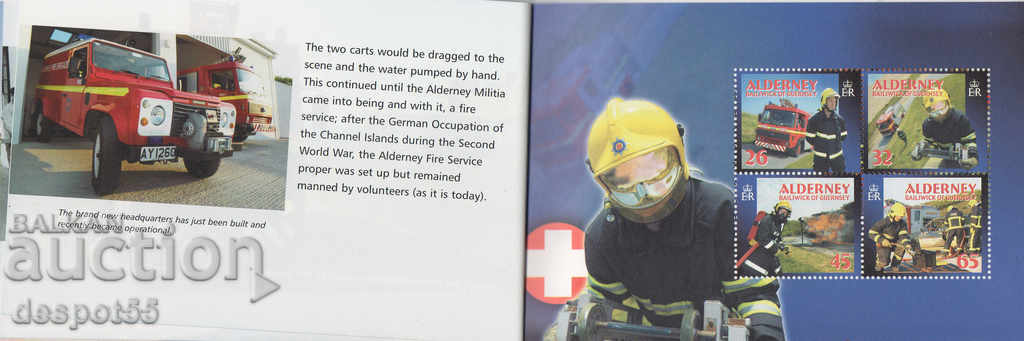 Auction 2004. Alderney. Social services - firefighters. Carnet. Auction 2004. Alderney. Social services - firefighters. Carnet.
