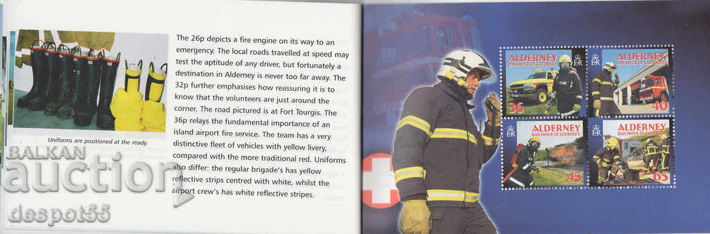 2004. Alderney. Social services - firefighters. Carnet. - 5 2004. Alderney. Social services - firefighters. Carnet. - 5