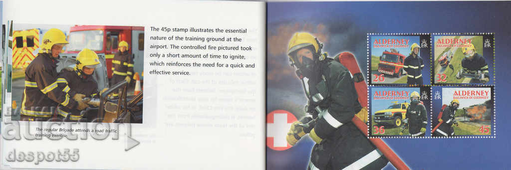 2004. Alderney. Social services - firefighters. Carnet. - 6 2004. Alderney. Social services - firefighters. Carnet. - 6