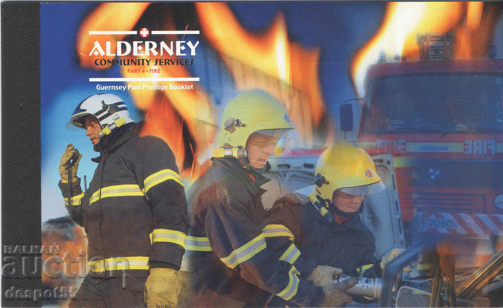 2004. Alderney. Social services - firefighters. Carnet.