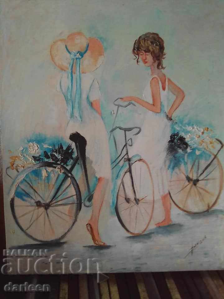 Две момичета с колела