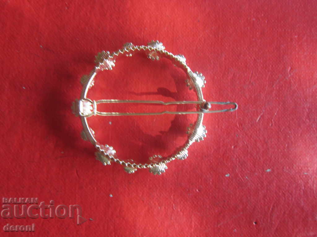 Auction Gilded brooch with stones 10 Auction Gilded brooch with stones 10