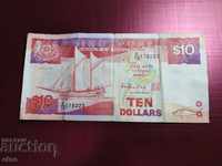 10 долара Сингапур 1988, TEN DOLLARS SINGAPORE