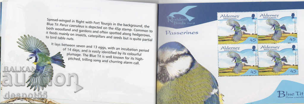 Delivery of 2007. Alderney. Local birds. Carnet. Delivery of 2007. Alderney. Local birds. Carnet.