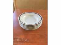 PORCELAIN PLATE DEEP SERVICE FROM THE 50 TRAYS TROYAN-6 PCS