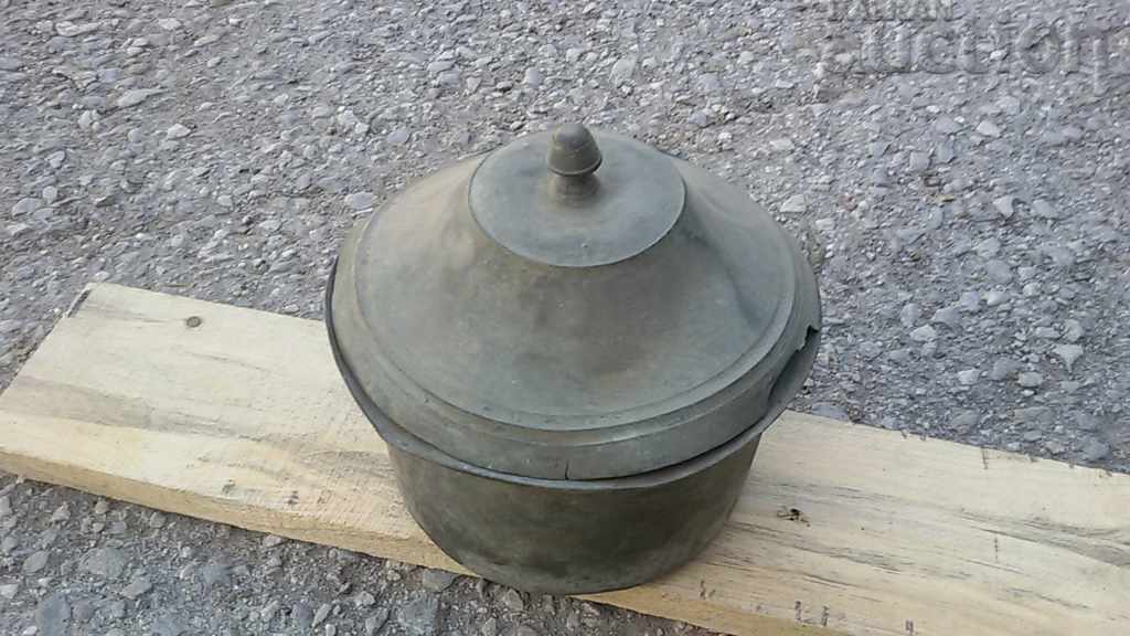 ancient primitive copper copper cooking vessel
