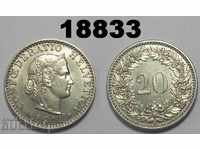 Elveția 20 rapen 1911 AUNC! monedă