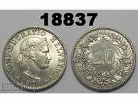 Switzerland 20 rapen 1906 UNC !! coin