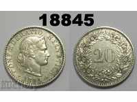 Switzerland 20 rapi 1894 coin