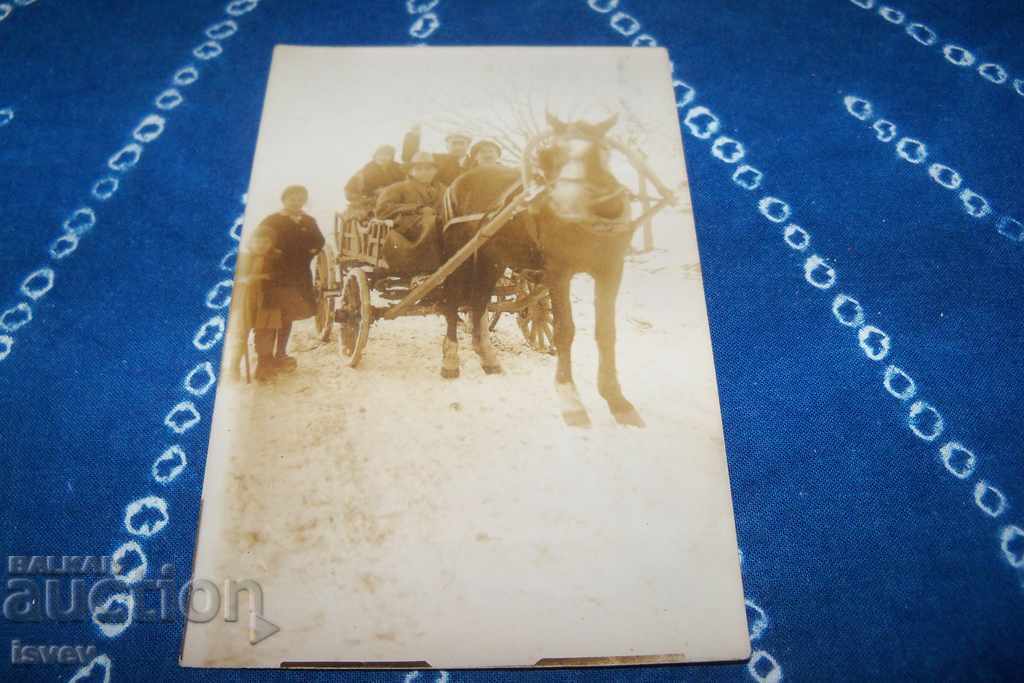 Доставка на Стара картичка снимка в каруцата Доставка на Стара картичка снимка в каруцата