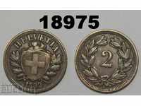 Switzerland 2 rapen 1899 coin