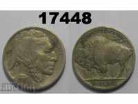 САЩ 5 цента монета Buffalo 1914 VF+