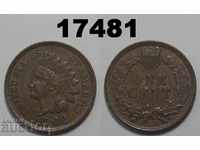 Moneda AUNC de 1 cent 1902 SUA