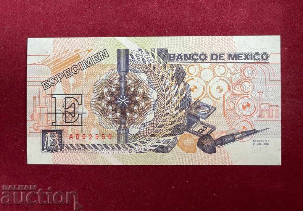 Mexico, commemorative banknote 1989, special, UNC, rare with price 48.99 BGN | € 25.05