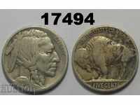 Moneda americană de 5 cenți Buffalo 1924